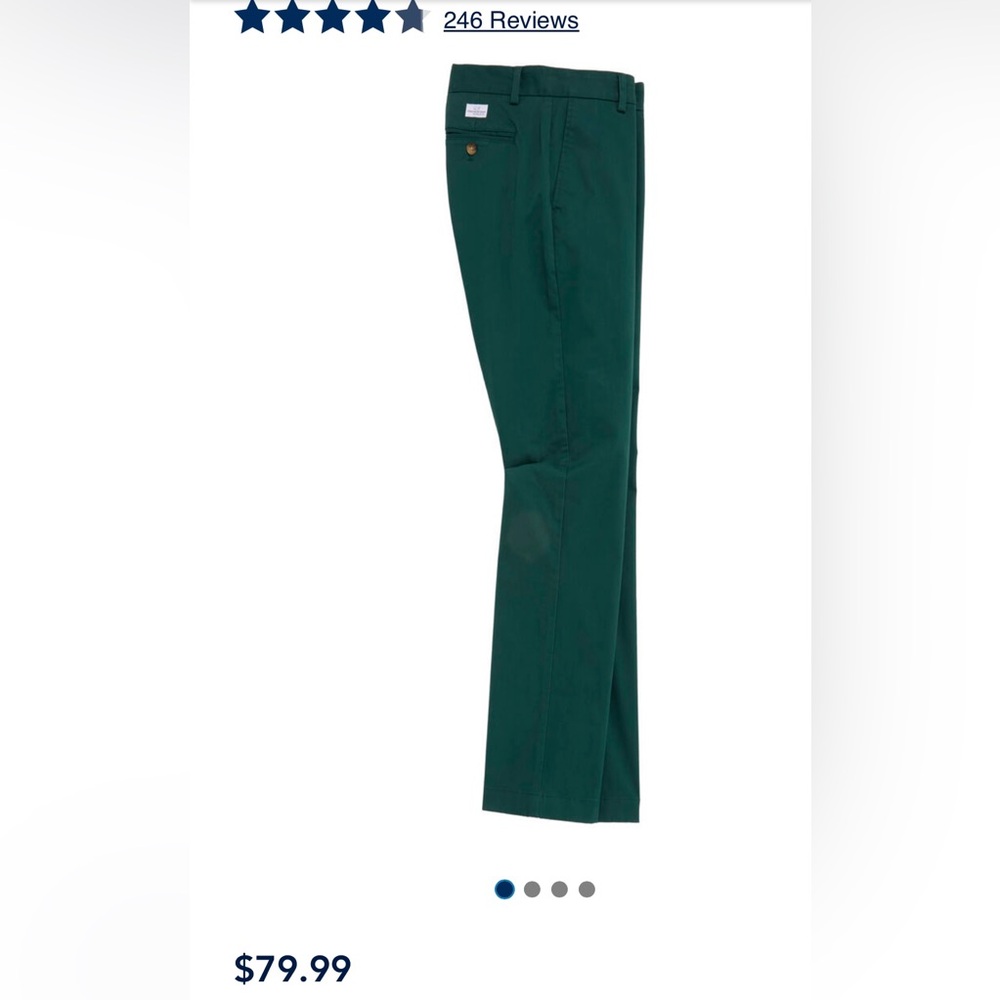 Vineyard Vines Men's Dark Green Chinos - Picture 4 of 5